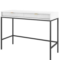 Toaletka Delicious ryflowana biała