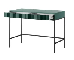 Toaletka Delicious ryflowana zielona      czarne uchwyty