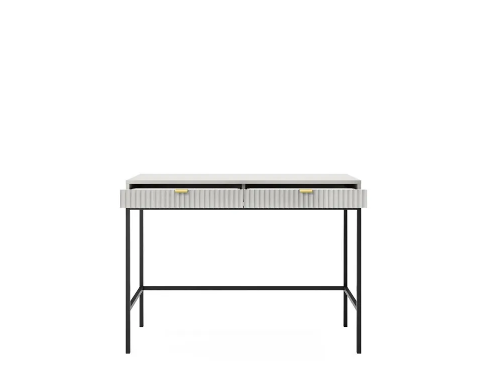 Toaletka Delicious ryflowana szara złote nogi