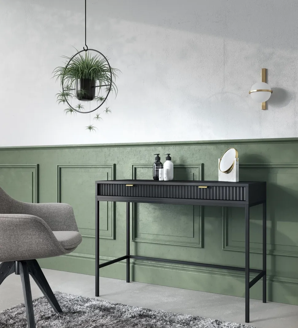 Toaletka Delicious ryflowana czarna