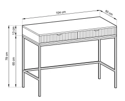 Toaletka Delicious ryflowana czarna