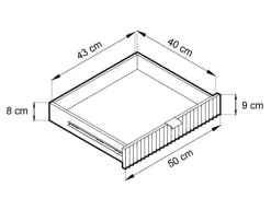 Toaletka Delicious ryflowana czarna