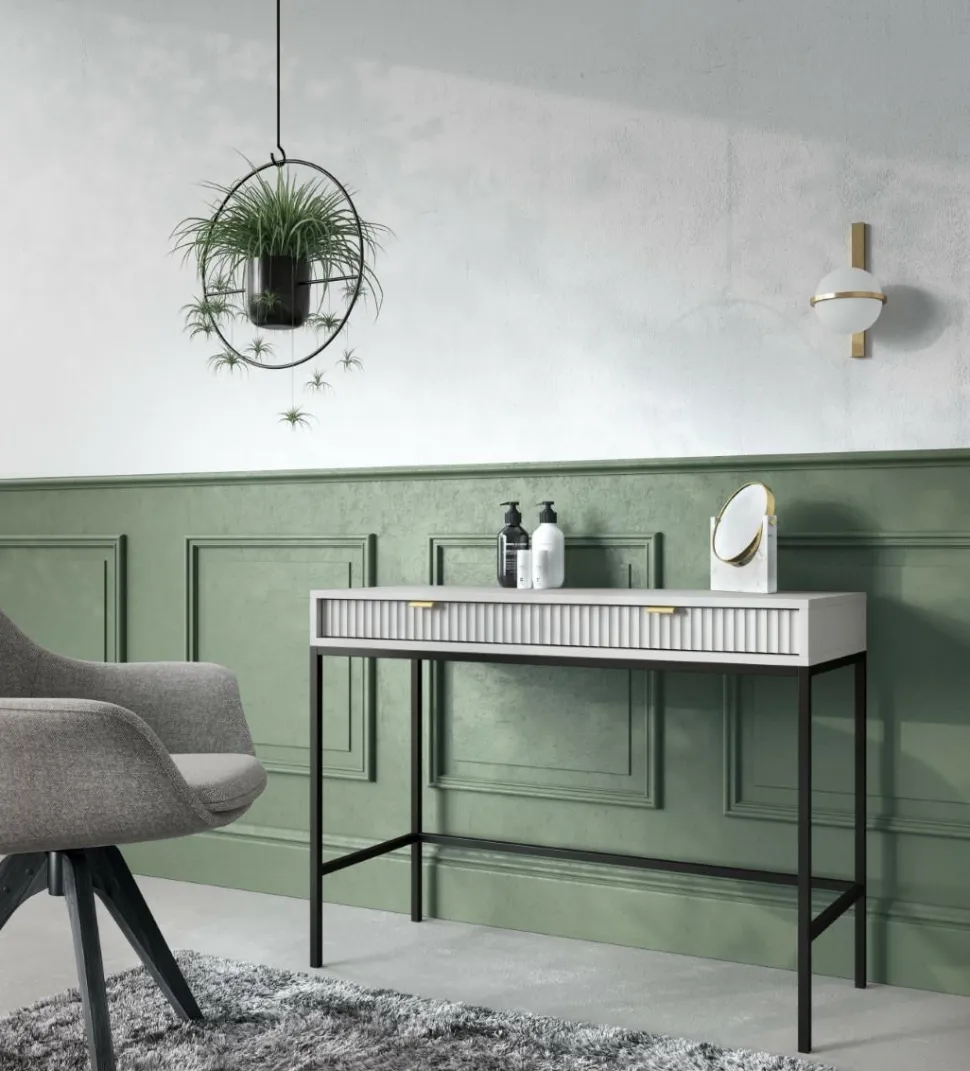 Toaletka Delicious ryflowana szara