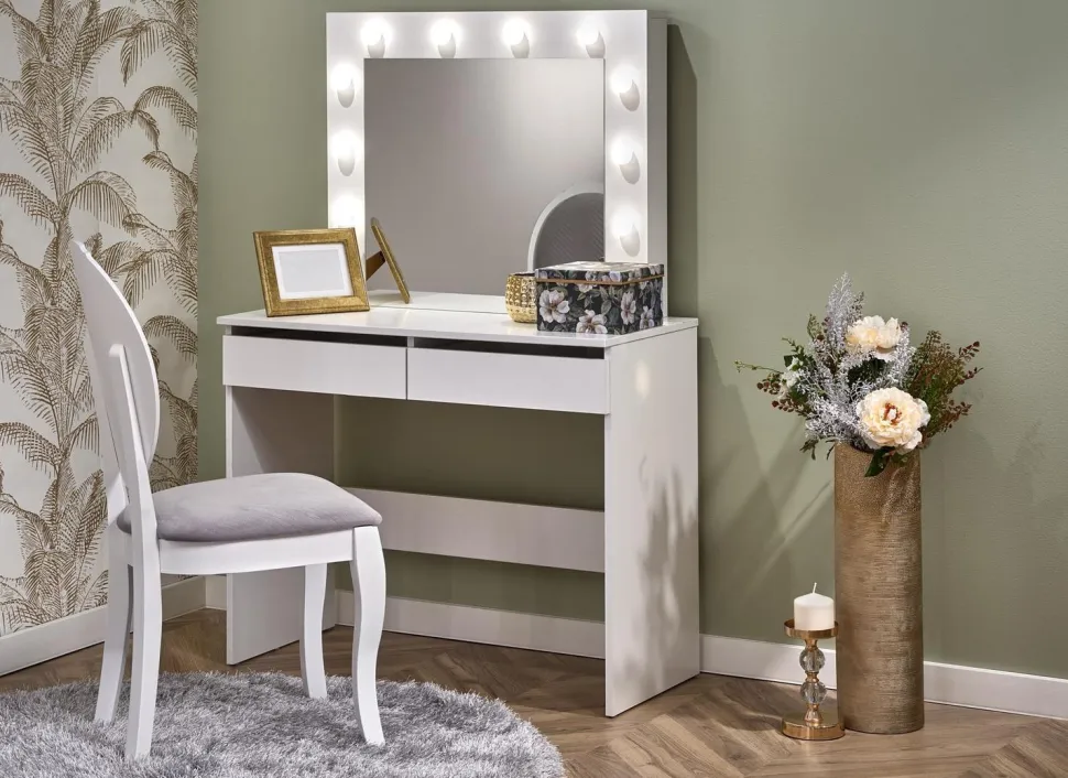 Toaletka z lustrem Sybilla biała