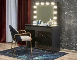 Toaletka z lustrem Sybilla czarna