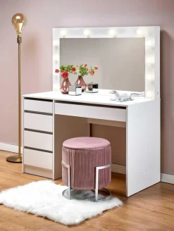 Toaletka z lustrem Sybilla XL biała