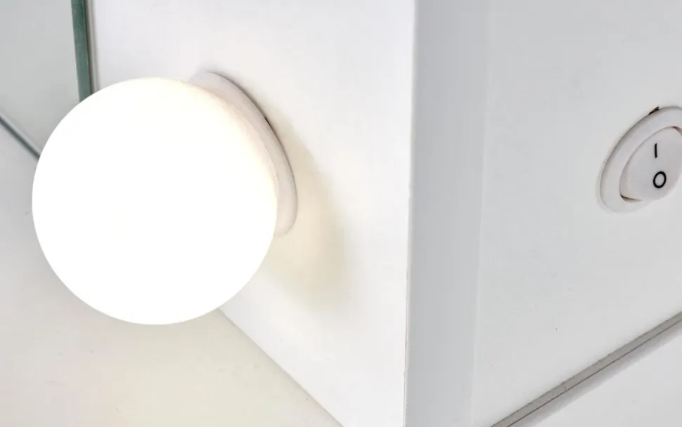 Toaletka z lustrem Sybilla XL biała