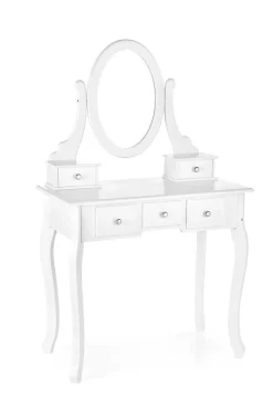 Toaletka ze stołkiem Elsa biała