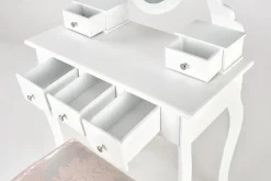 Toaletka ze stołkiem Elsa biała