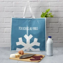 Torba na zakupy termoizolacyjna niebieska