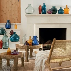 Wazon Dame J szklany 35cm niebieski