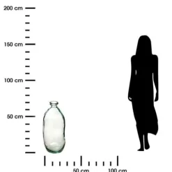 Wazon Dame J szklany 73cm transparentny