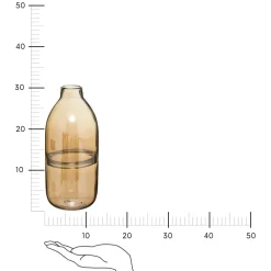 Wazon Line szklany 30cm amber