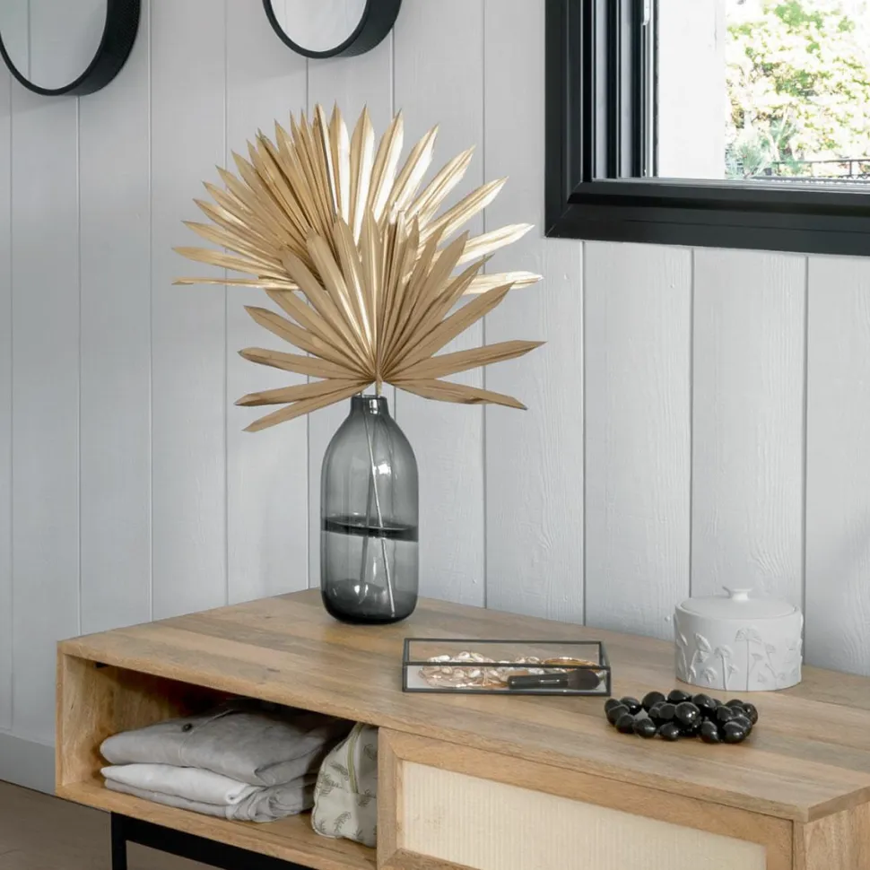 Wazon Line szklany 30cm dymiony