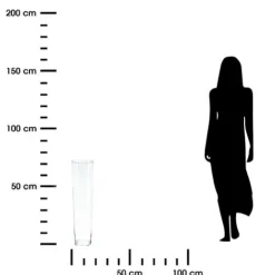 Wazon stożkowy szklany 70cm
