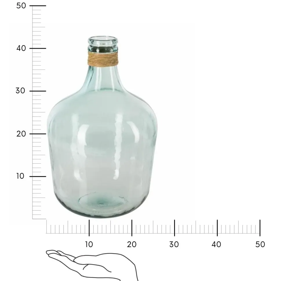 Wazon z rafią transparentny