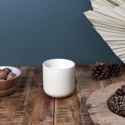 Świeca Glaze S w ceramice biała