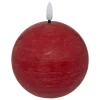 Świeca Molia kula LED czerwona 10cm