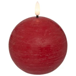 Świeca Molia kula LED czerwona 10cm