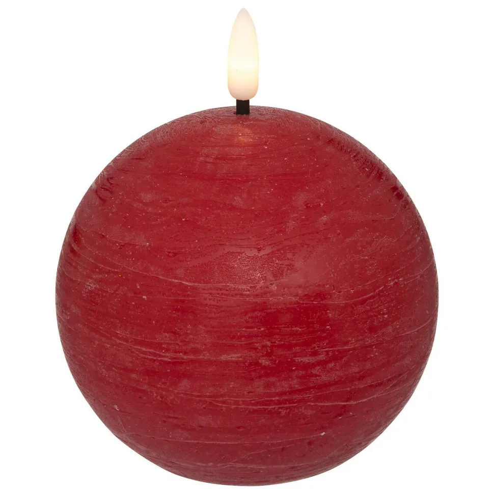 Świeca Molia kula LED czerwona 10cm