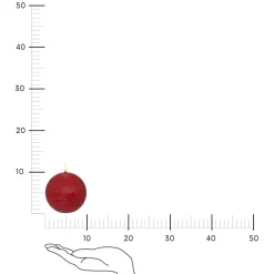 Świeca Molia kula LED czerwona 10cm