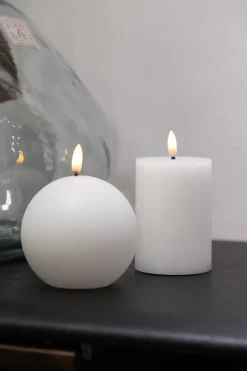 Świeca Molia kula LED żółta 10cm