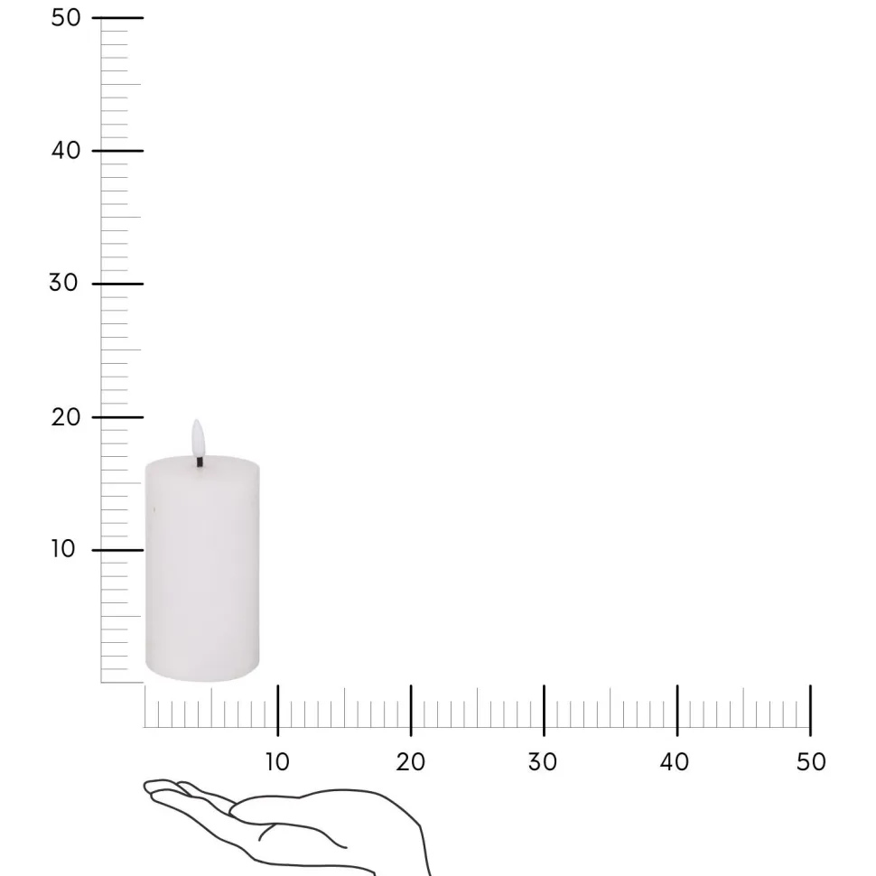 Świeca Molia LED biała 7x15cm