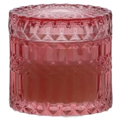 Świeca w szkle 8,5cm różowa
