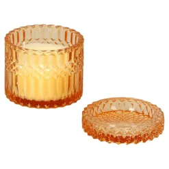 Świeca w szkle 10,5cm żółta