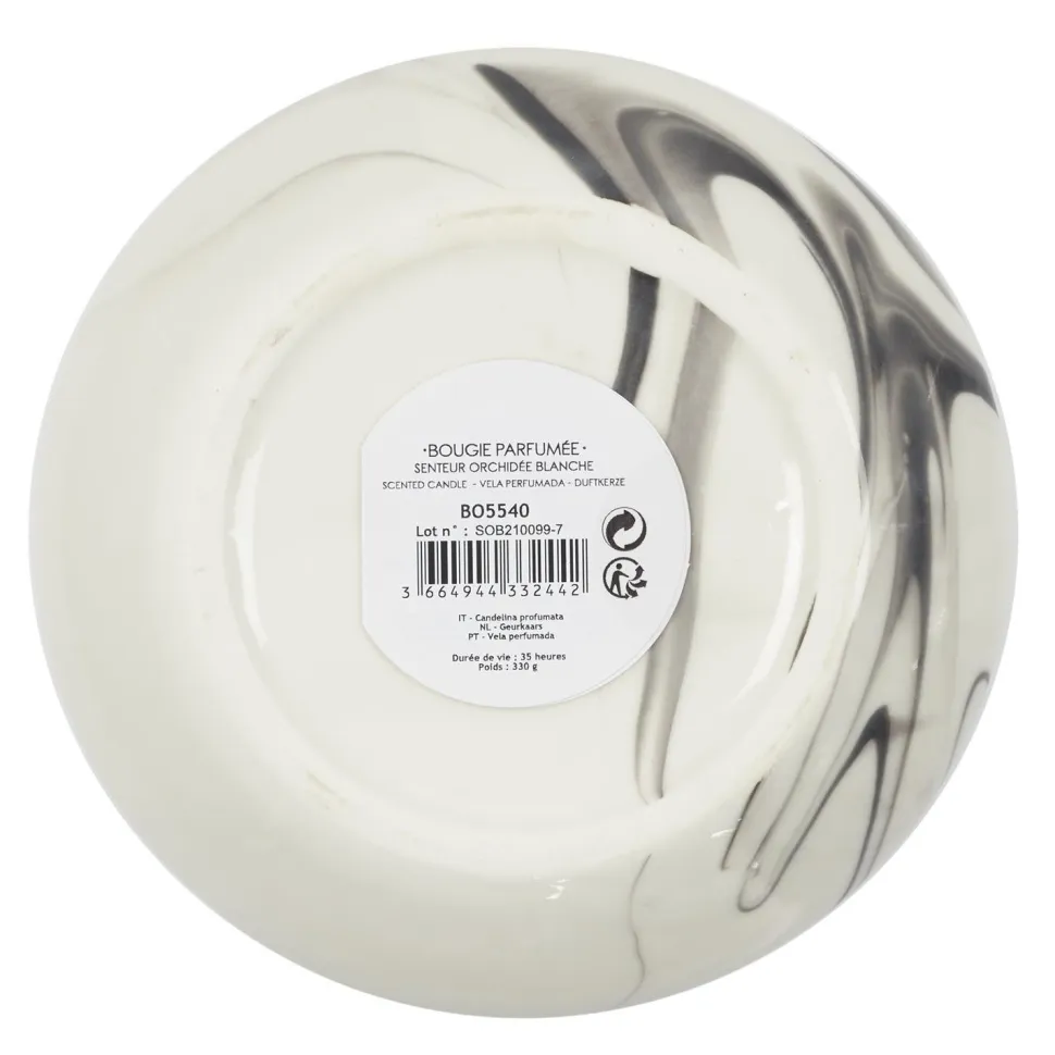 Świeca zapachowa Marble L biała