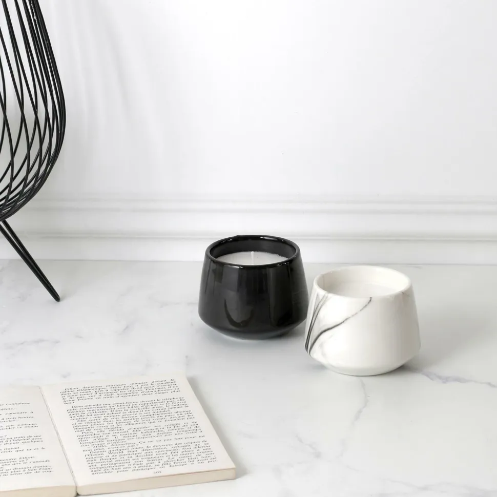 Świeca zapachowa Marble S biała