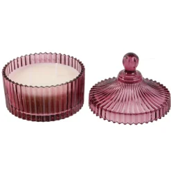 Świeca ze szkła bohemskiego L zielona