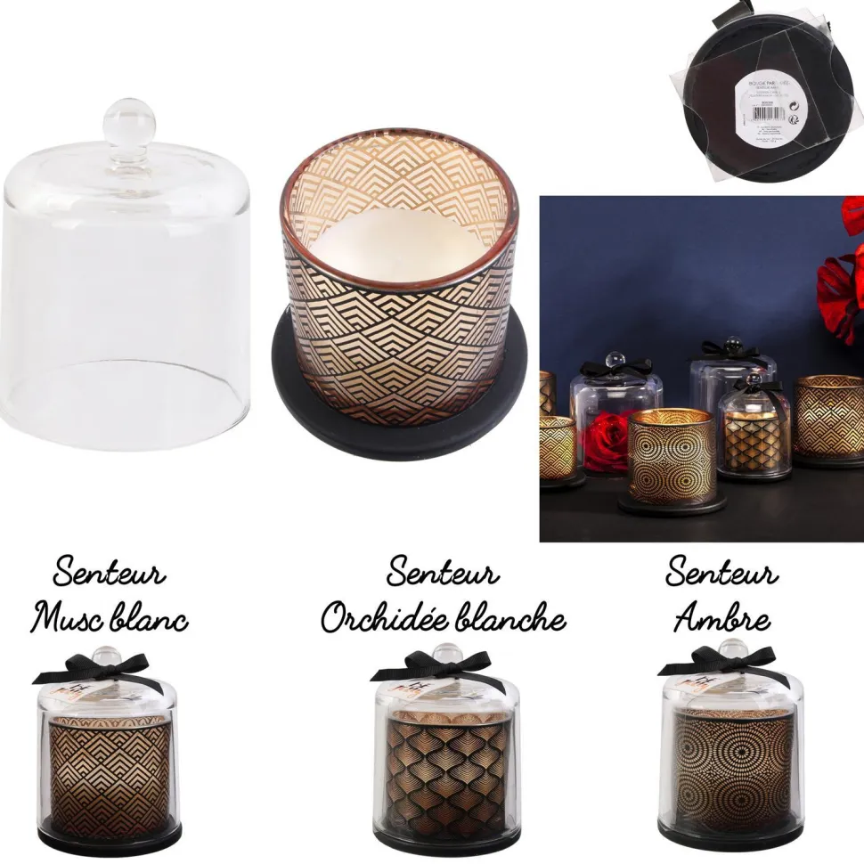 Świeczka zapachowa z kloszem Ambre