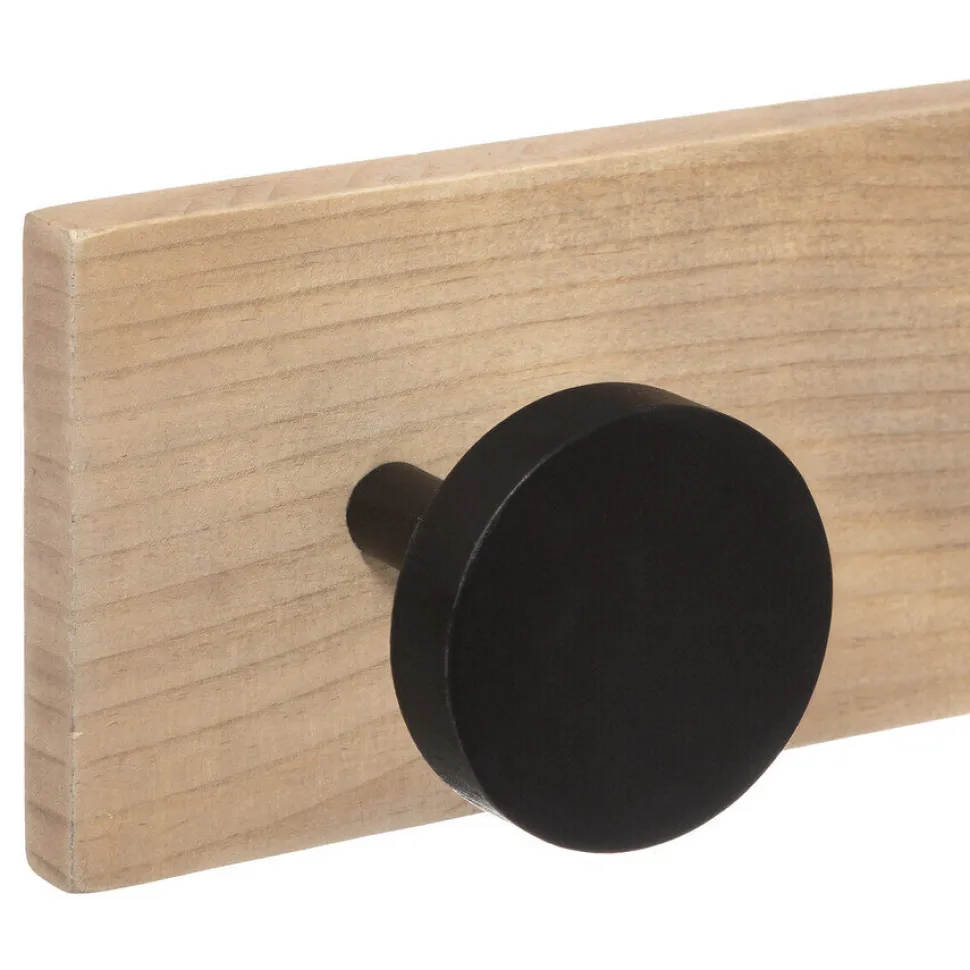 Wieszak 6 okrągłe czarne haki