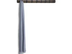 Wieszak, 8 uchwytów, drewno/czarny, FLIP