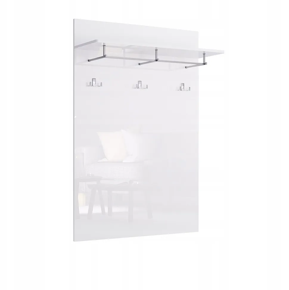 Wieszak ścienny Bella biały połysk