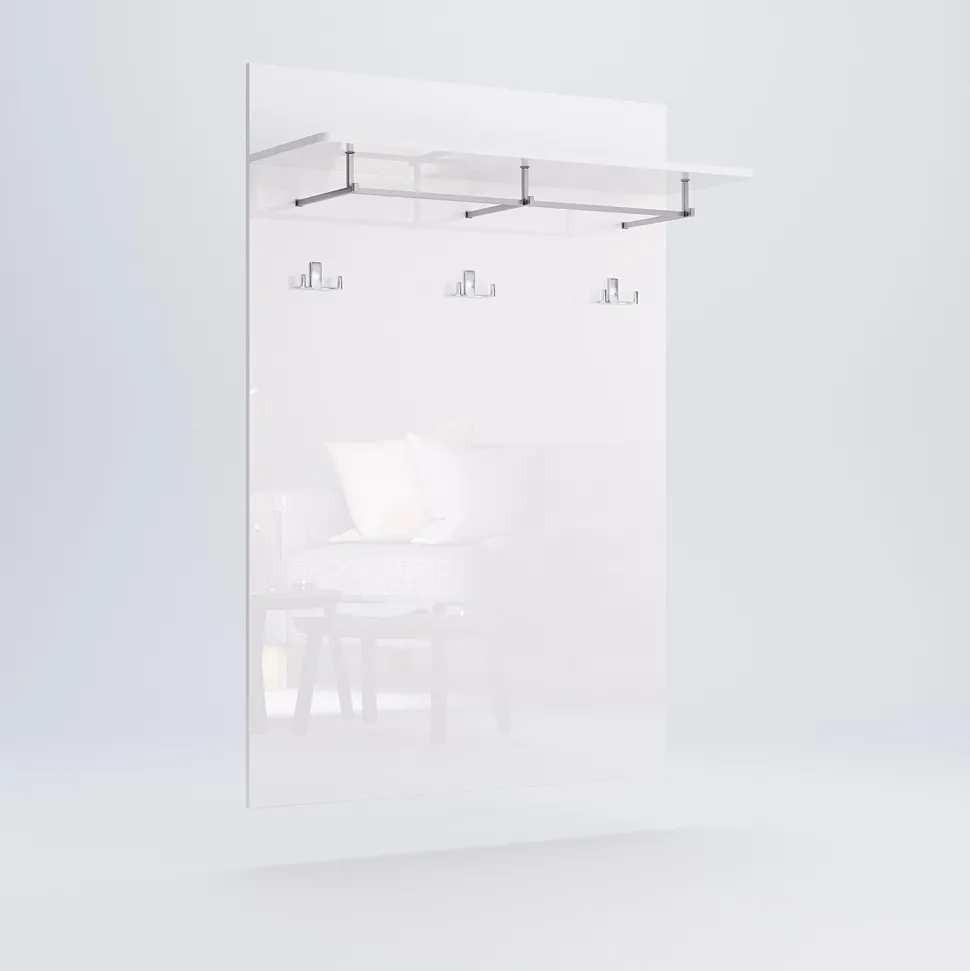 Wieszak ścienny Bella biały połysk