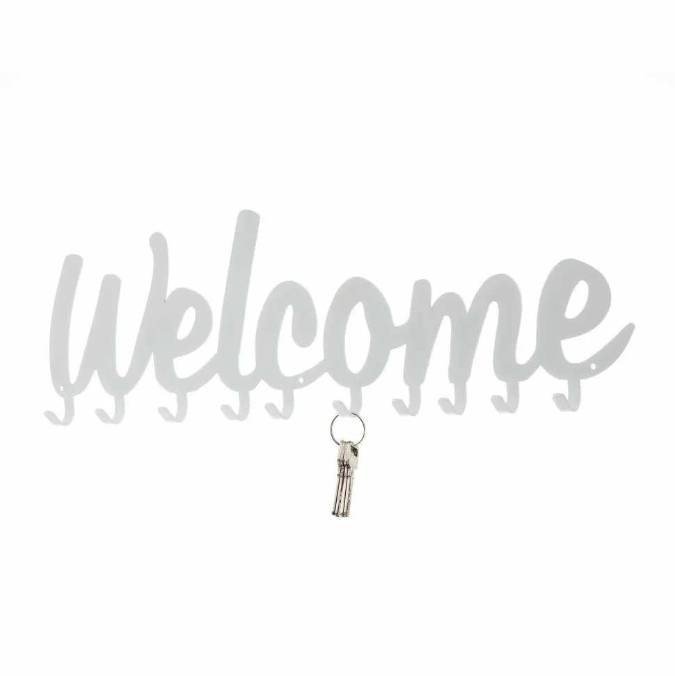 Wieszak ścienny Welcome biały