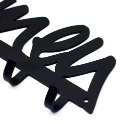 Wieszak ścienny Willkommen czarny