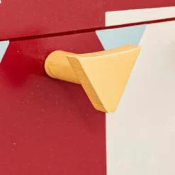 Wieszak Circus 4 haki czerwono-beżowy