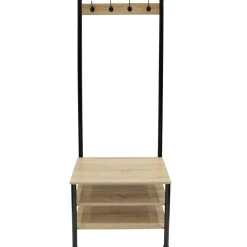 Wieszak Country z 3 półkami naturalny/czarny