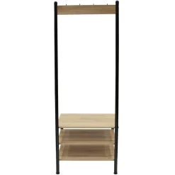 Wieszak Country z 3 półkami naturalny/czarny