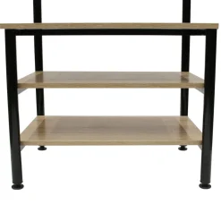 Wieszak Country z 3 półkami naturalny/czarny