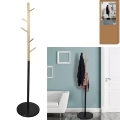 Wieszak Miko czarny/ naturalny