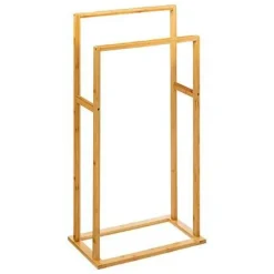 Wieszak na ręczniki stojący bambusowy