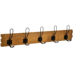 Wieszak Raoul 5 haków naturalny