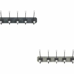 Wieszak Ruben 5 uchwytów jasny szary