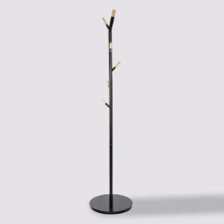 Wieszak stojący 6 haków czarny