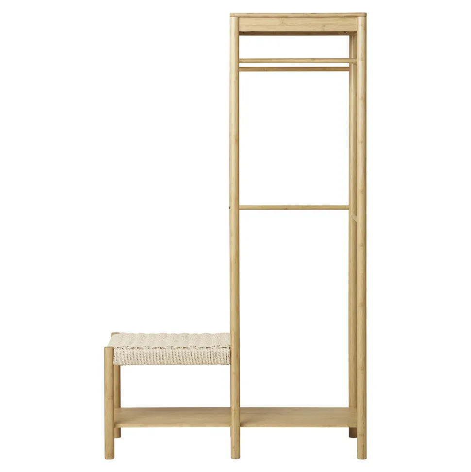 Wieszak z siedziskiem Ember bambusowy