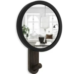 Wieszak/Lustro HUB czarne / brązowe